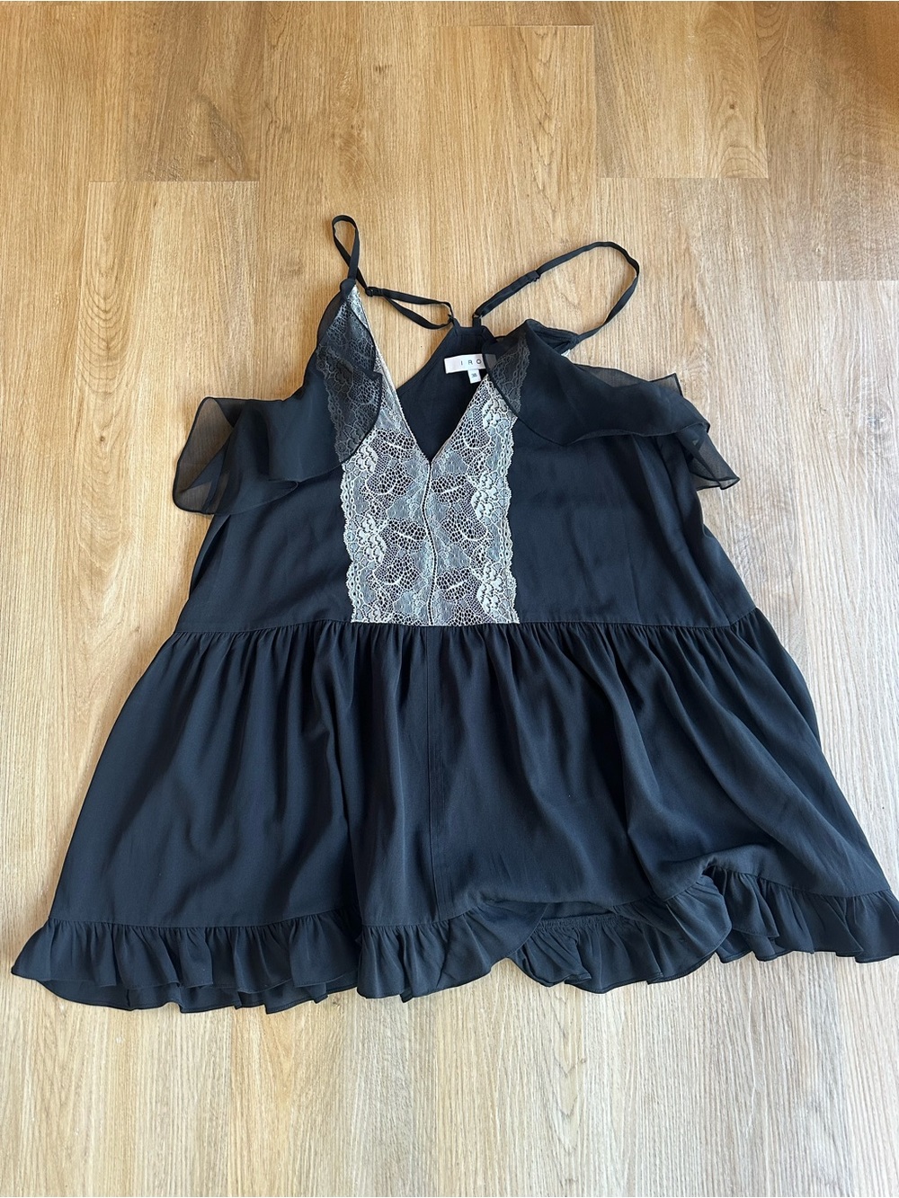 Black Lace-Trim Sundress